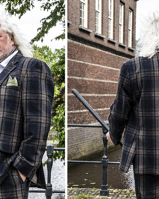 Maatpak voor heren | 3-delig pak | middernacht blauw plaid | Danny Whizz-Bang | Peaky Blinders