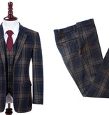 Traje sastre hombre | Traje 3 piezas | A cuadros azul noche | Danny Whizz-Bang | Peaky Blinders
