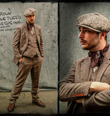 3-piece suit Brown Herringbone tweed