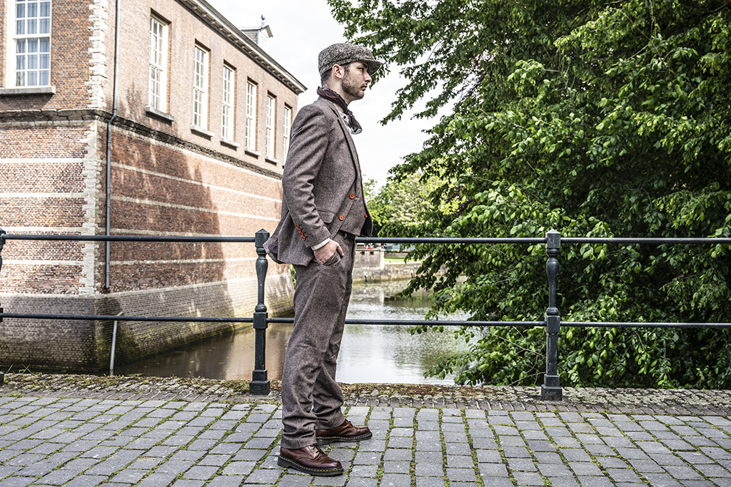 Costume sur mesure pour homme | Costume 3 pièces | Chevrons marrons | Jeremiah Jesus | Peaky Blinders