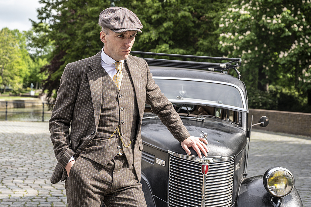 3-piece suit Retro Brown
