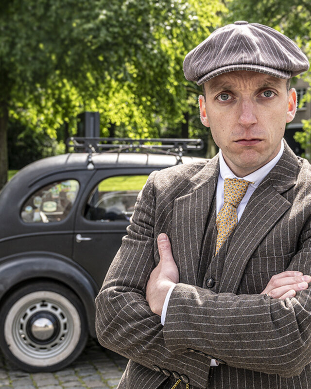Maatpak voor heren | 3-delig pak | bruin gestreept Tweed | Luca Changretta | Peaky Blinders