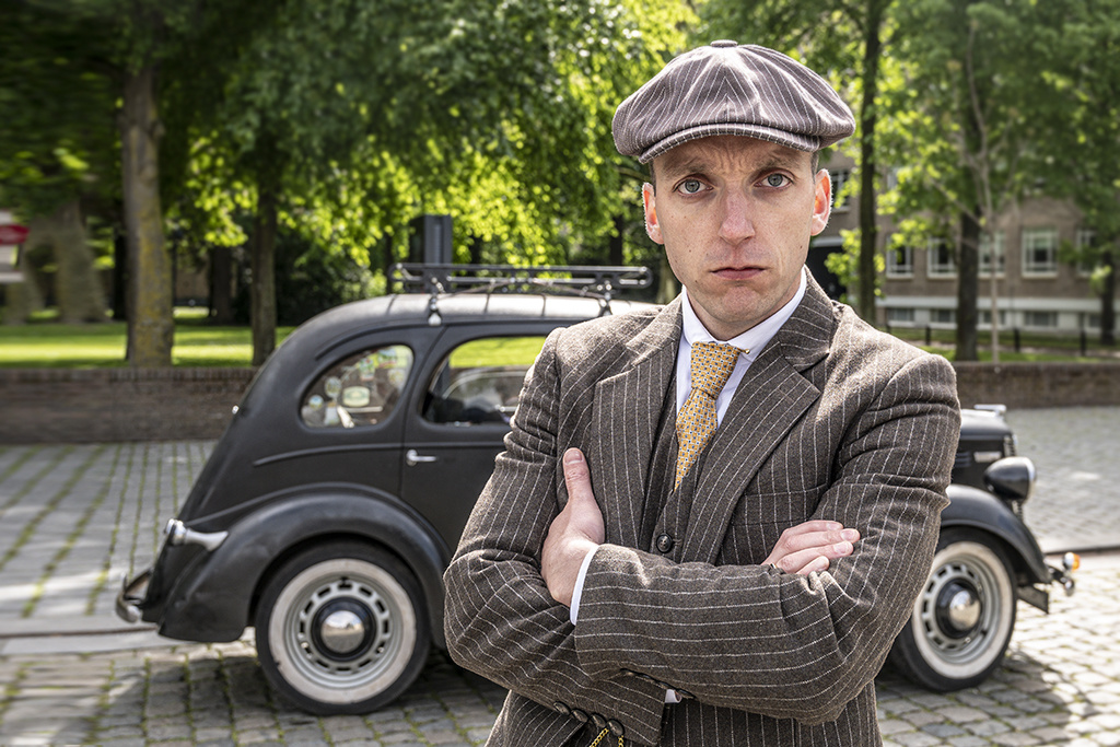 Traje sastre hombre | Traje 3 piezas | Tweed rayas marrones | Luca Changretta | Peaky Blinders