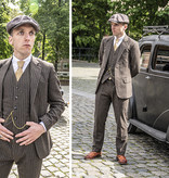 Men's tailored suit | 3-piece suit | brown striped Tweed | Luca Changretta | Peaky Blinders