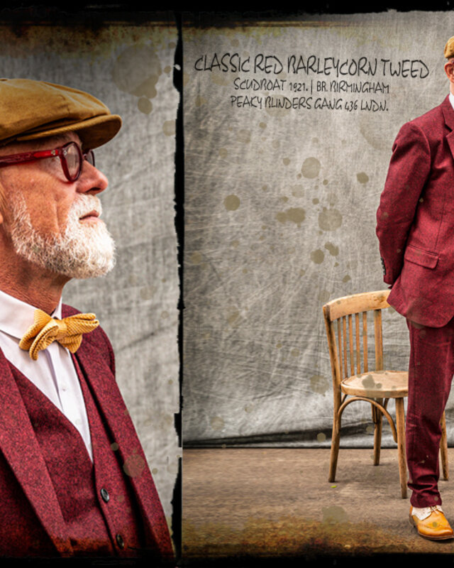 Men's tailored suit | 3-piece suit | red barleycorn | Scudboat | Peaky Blinders