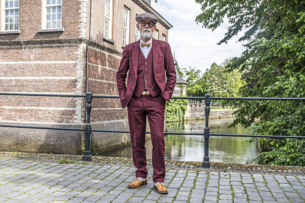 3-piece Scudboat suit Classic red estate Tweed