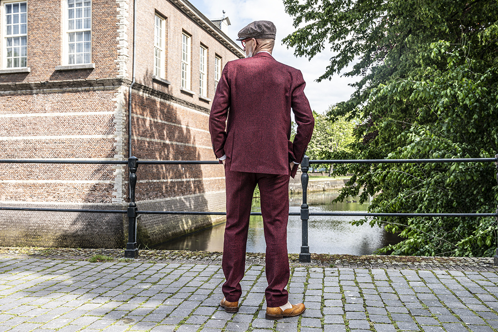 3-delig Scudboat pak Classic rood estate Tweed