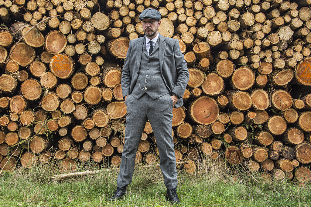 Men's tailored suit | 3-piece suit | grey Premium Tweed | Thomas Shelby | Peaky Blinders