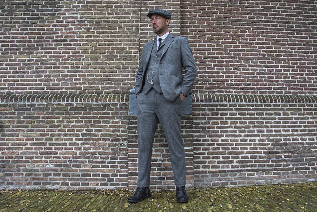 Men's tailored suit | 3-piece suit | grey Premium Tweed | Thomas Shelby | Peaky Blinders