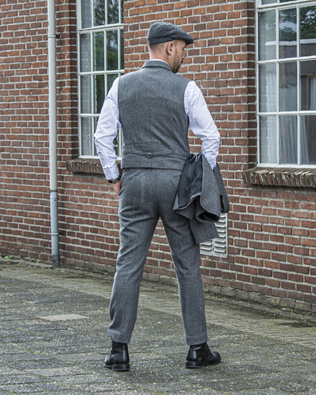 Maatpak voor heren | 3-delig pak | grijs Premium Tweed | Thomas Shelby | Peaky Blinders