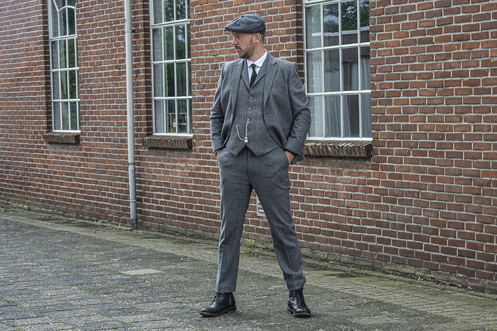 Men's tailored suit | 3-piece suit | grey Premium Tweed | Thomas Shelby | Peaky Blinders