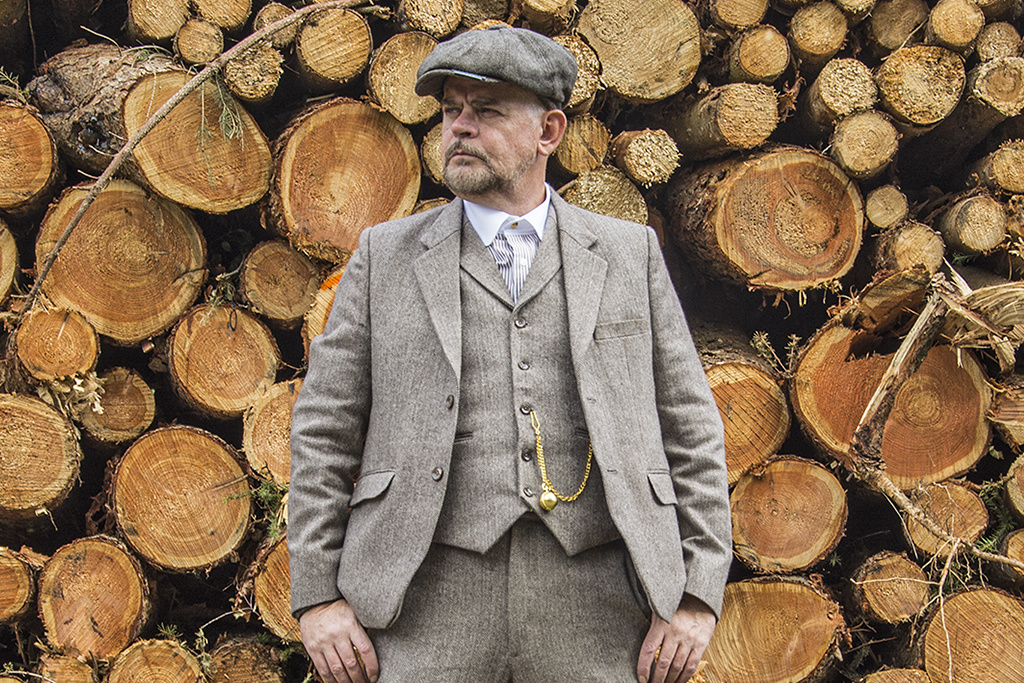 Costume sur mesure pour homme Costume pièces Tweed marron de