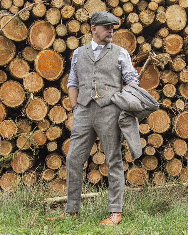 Herren Maßanzug | 3-teiliger Anzug | braun Premium Tweed | Arthur Shelby | Peaky Blinders