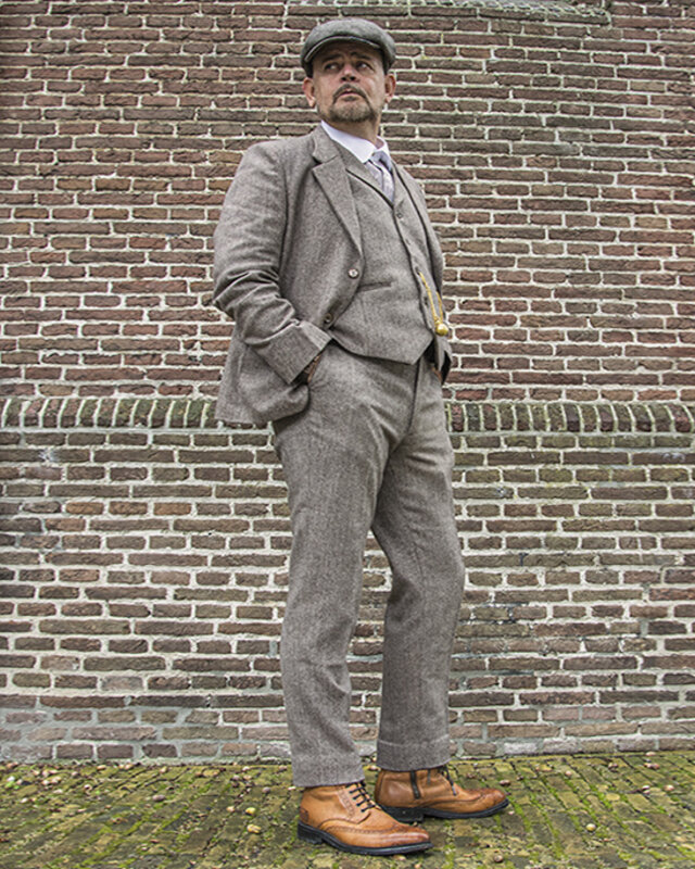 Herren Maßanzug | 3-teiliger Anzug | braun Premium Tweed | Arthur Shelby | Peaky Blinders
