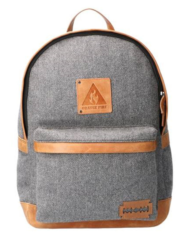 Digbeth - Mochila de tweed Gris/Coñac