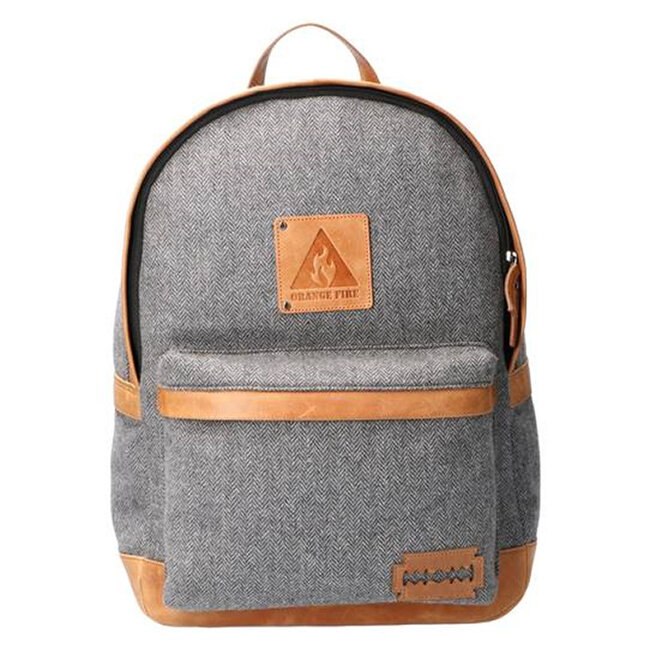 Digbeth - Mochila de tweed Gris/Coñac