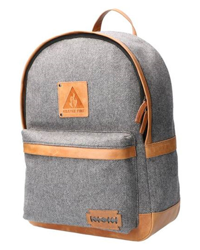 Digbeth - Mochila de tweed Gris/Coñac