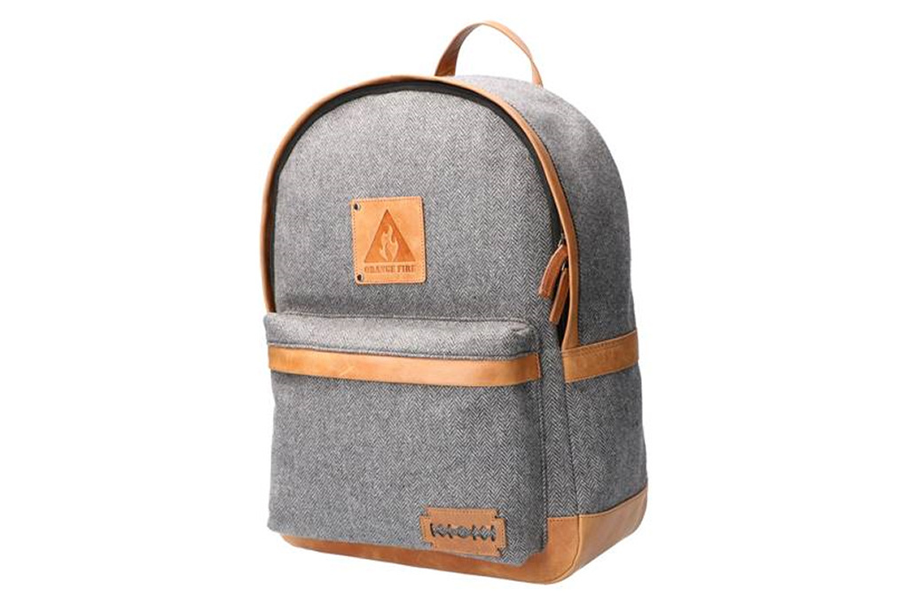 Digbeth - Tweed Backpack Grey/Cognac