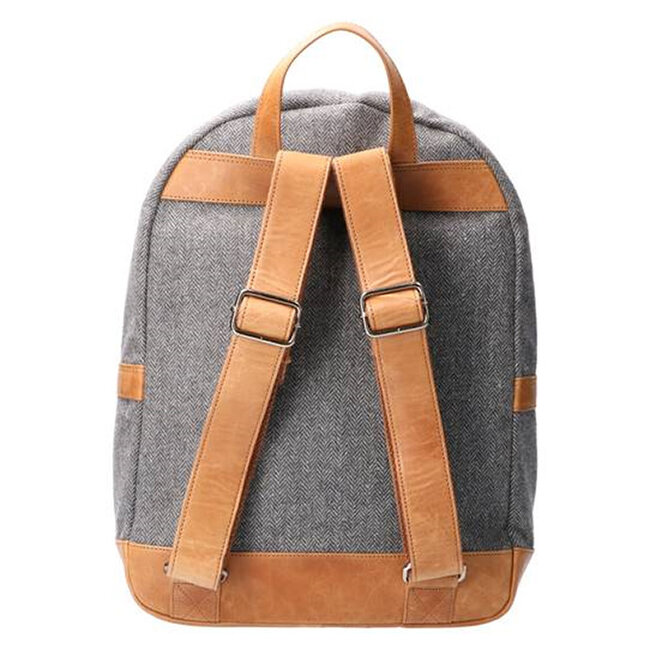 Digbeth - Mochila de tweed Gris/Coñac