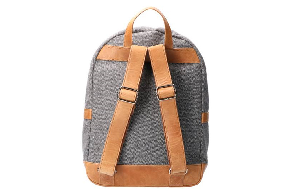 Digbeth - Tweed Backpack Grey/Cognac