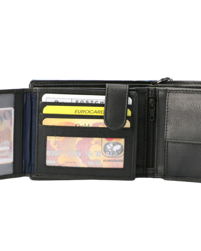 Thomas Wallet negro/azul