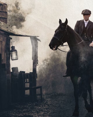 Tommy Shelby on Horseback Poster