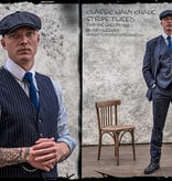 3-piece tweed suit  Classic Navy Chalk Stripe