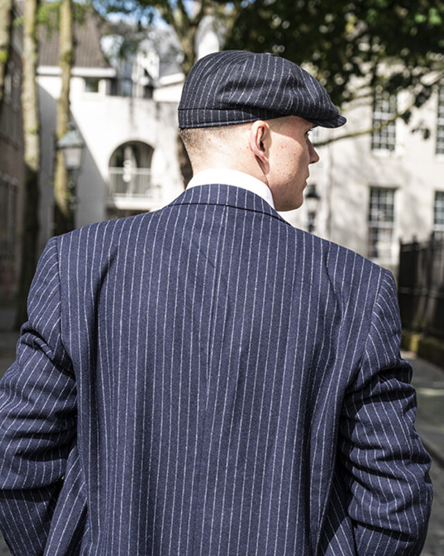 3-delig Tweed pak Klassiek Navy Chalk Stripe