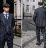 3-piece tweed suit  Classic Navy Chalk Stripe