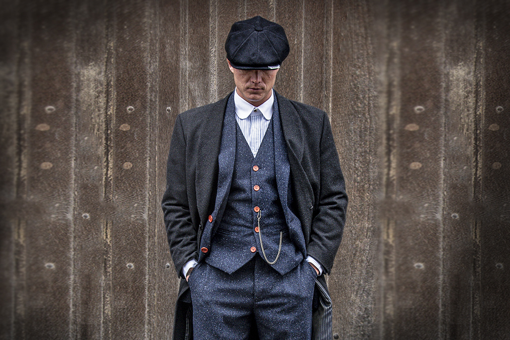 3-delig Tweed Pak Klassiek Navy Gekleurd Gespikkeld | Peaky Blinders