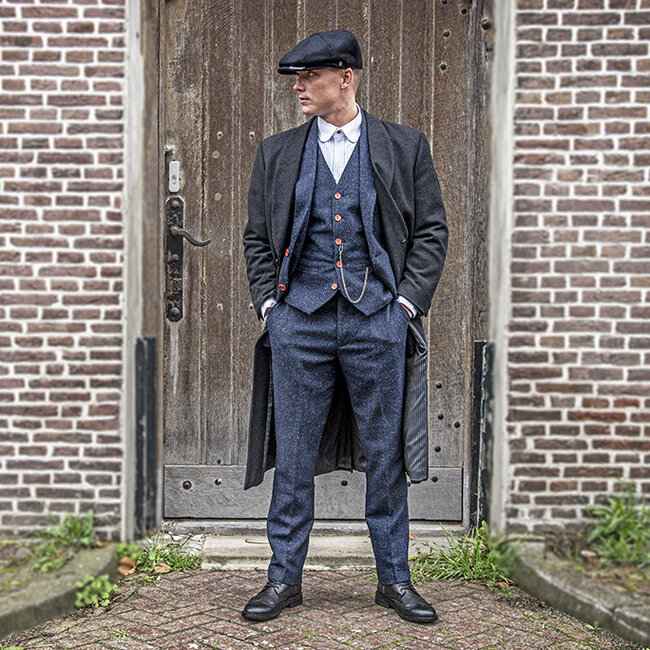 Costume 3 pièces en tweed Classic Navy Speckle