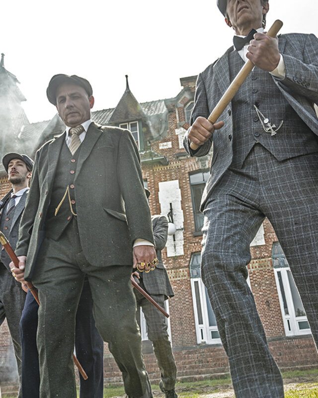 Herren Maßanzug | 3-teiliger Anzug | grün gesprenkelter Tweed | Thomas Shelby | Peaky Blinders