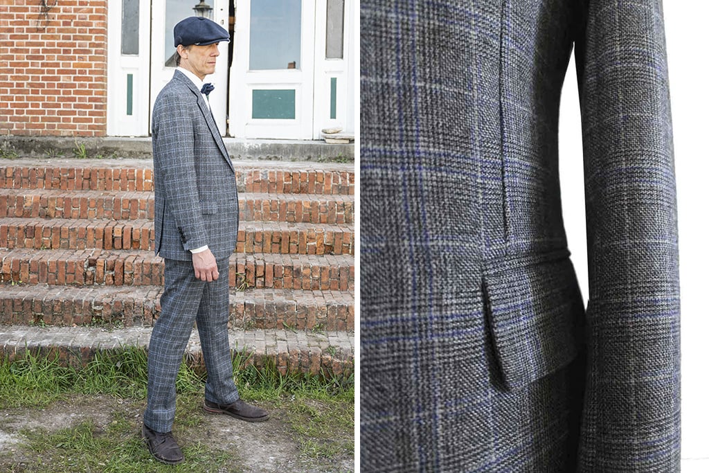 3-piece suit Blue/Grey Prince Of Whales Overcheck