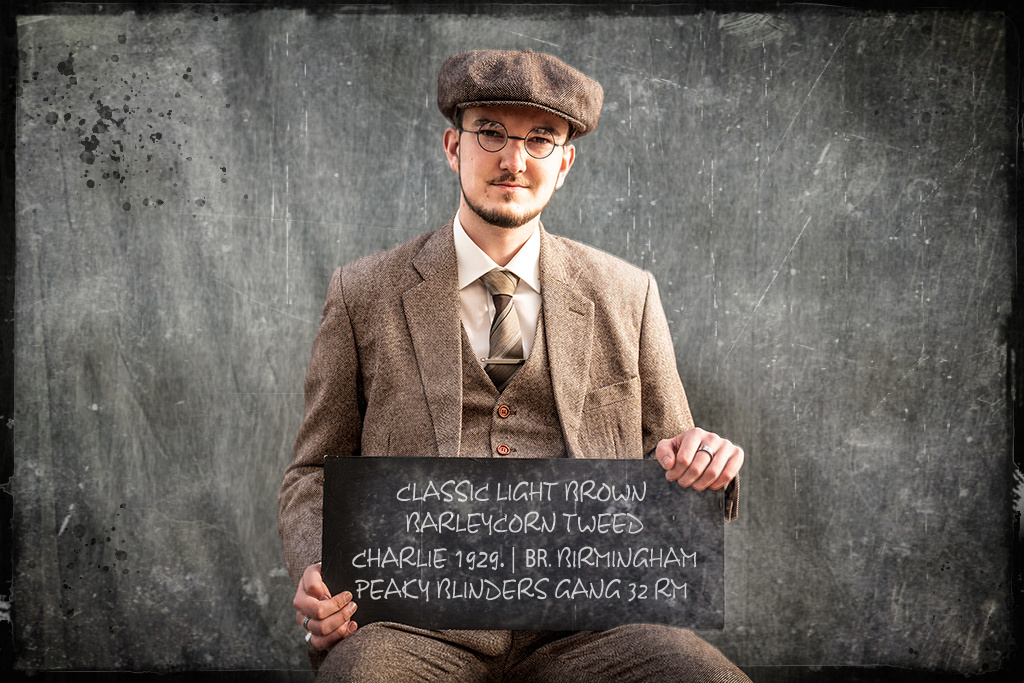 3-Delig Tweed Pak Classic Lichtbruin Barleycorn Tweed | Peaky Blinders