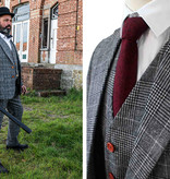 3-piece tweed suit  Houndstooth light gray