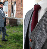 3-piece tweed suit  Houndstooth light grey