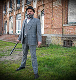 3-piece tweed suit  Houndstooth light grey