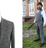 3-piece tweed suit  Houndstooth light grey