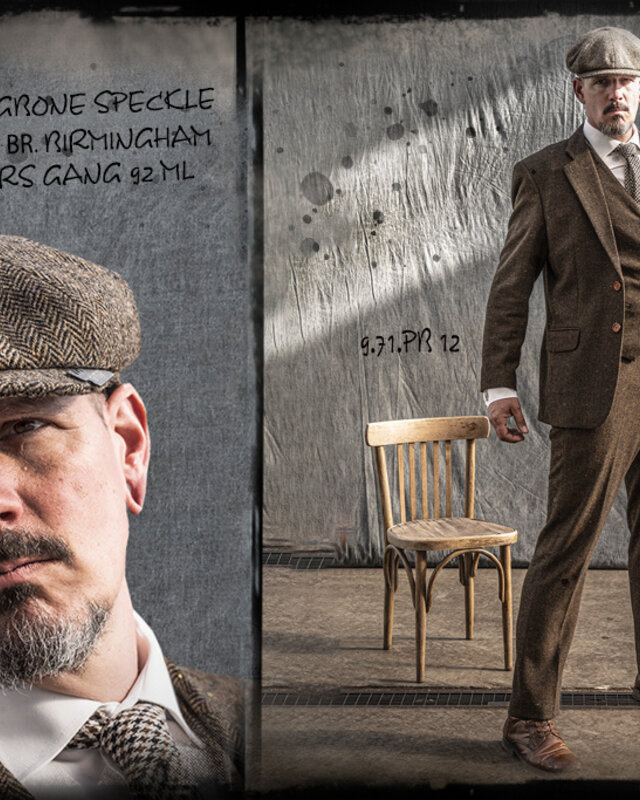 3-piece tweed suit Brown Herringbone Speckel
