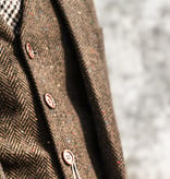 3-piece tweed suit Brown Herringbone Speckel