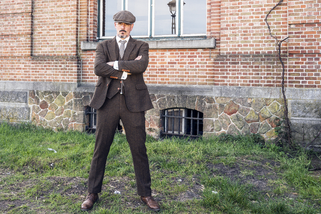3-piece tweed suit Brown Herringbone Speckel
