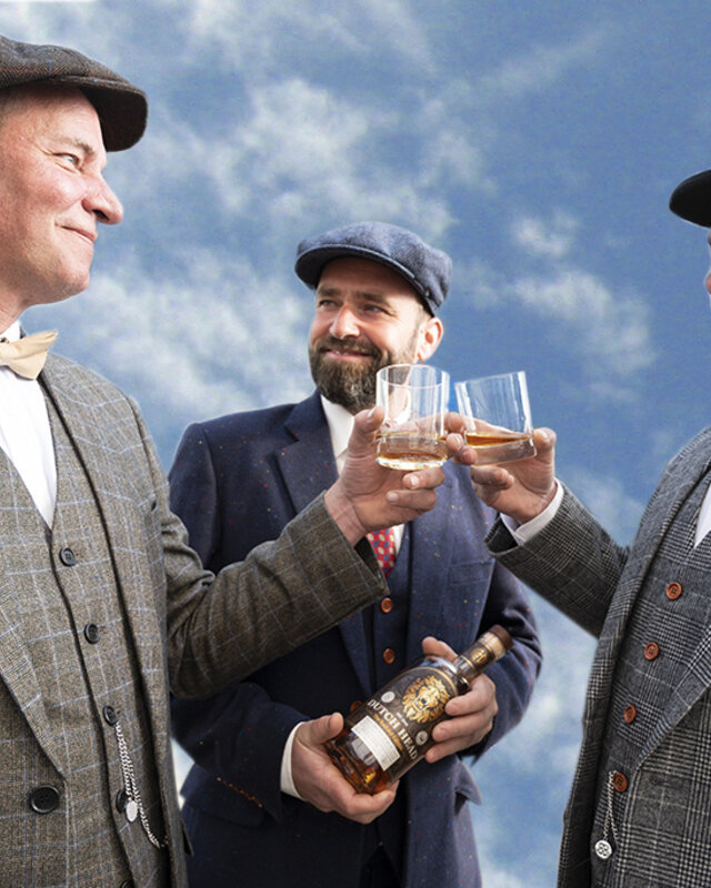 Tailored suit for men | 3-piece suit | Brown-Blue Prince of Wales | Billy Kimber | Peaky Blinders