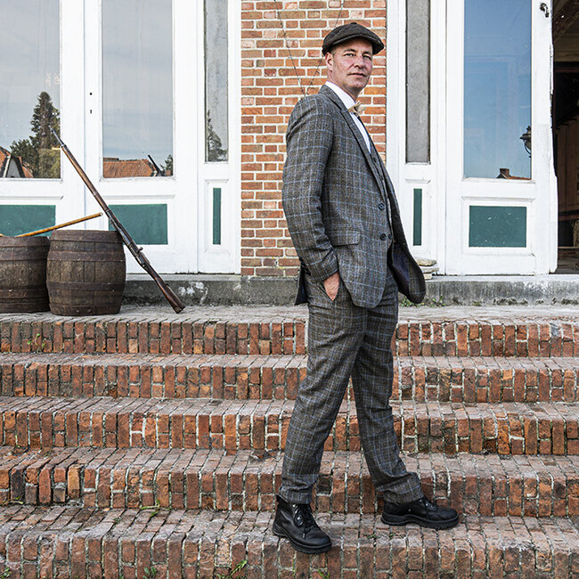 Traje a medida | Traje 3 piezas | Marrón azulado Príncipe de Gales | Billy Kimber | Peaky Blinders