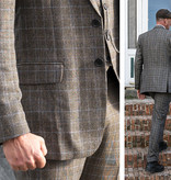 3-piece tweed suit  Brown & blue Prince of Wales