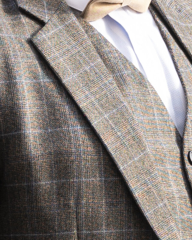 Tailored suit for men | 3-piece suit | Brown-Blue Prince of Wales | Billy Kimber | Peaky Blinders