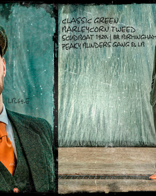 Maatpak voor heren | 3-delig pak | Groen Barleycorn | Scudboat | Peaky Blinders
