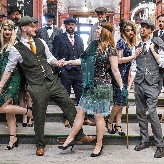 Men's tailored suit | 3-piece suit | Green Barleycorn | Scudboat | Peaky Blinders