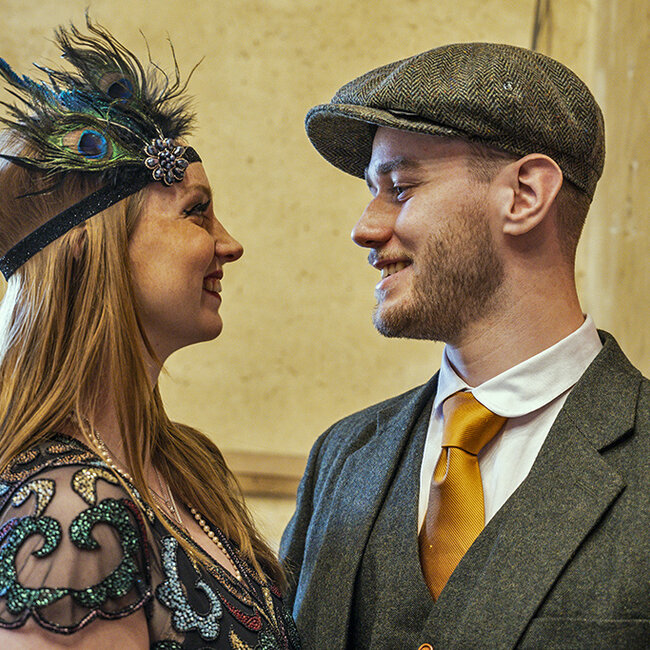 Traje sastre hombre | Traje 3 piezas | Barleycorn Verde | Scudboat | Peaky Blinders