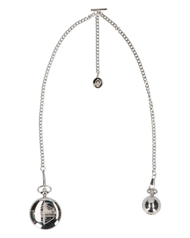 Montre Peaky Blinders argent avec boule et chaîne albert