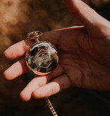 Reloj Peaky Blinders dorado con cadena albert